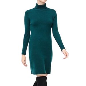J. Crew | NWT ✨ Pine Green Turtleneck Sweater Dress